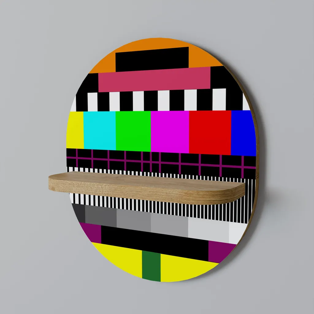 SPACEREBELS mensola da parete in legno - mensola decorativa sospesa - mensola galleggiante per il soggiorno - mensola per la camera dei bambini - mensola rotonda per pareti - 33 x 38 finitura rovere Riva