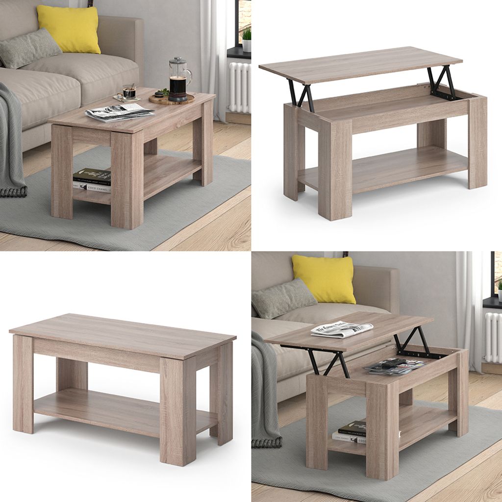 Vicco Couchtisch Lorenz, 100 x 50 cm mit Liftfunktion, Produktbild 8
