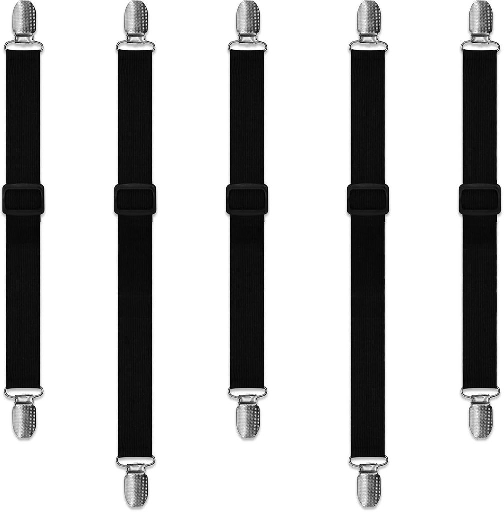 Stück verstellbare elastische Tischdeckenclips für den Außenbereich, geeignet für Gartentische und Sofas (Schwarz)