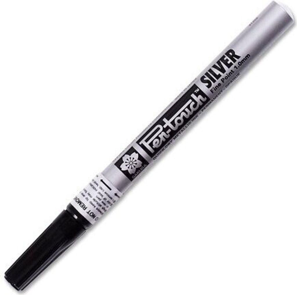 SAKURA Permanent-Marker Pen-Touch Fein silber