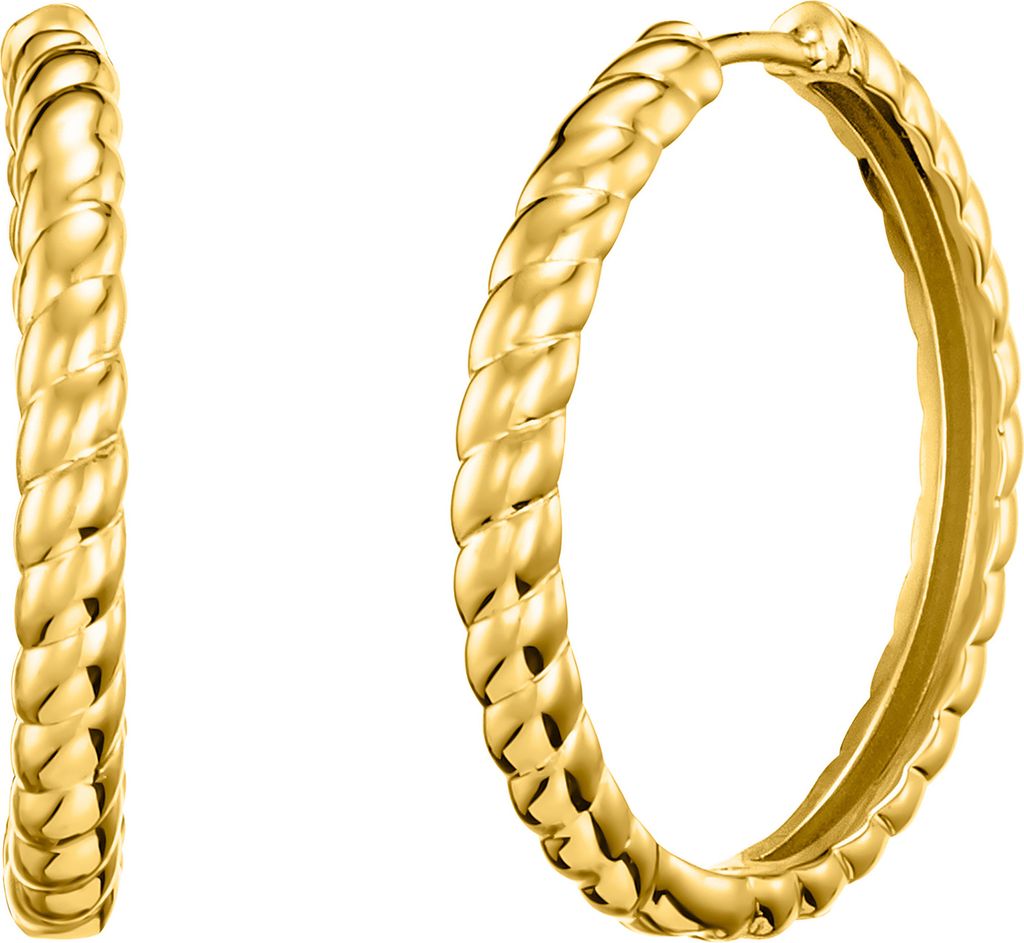 Julie Julsen Creolen 925/- Sterling Silber 2,5cm gold ohne 148210009-1