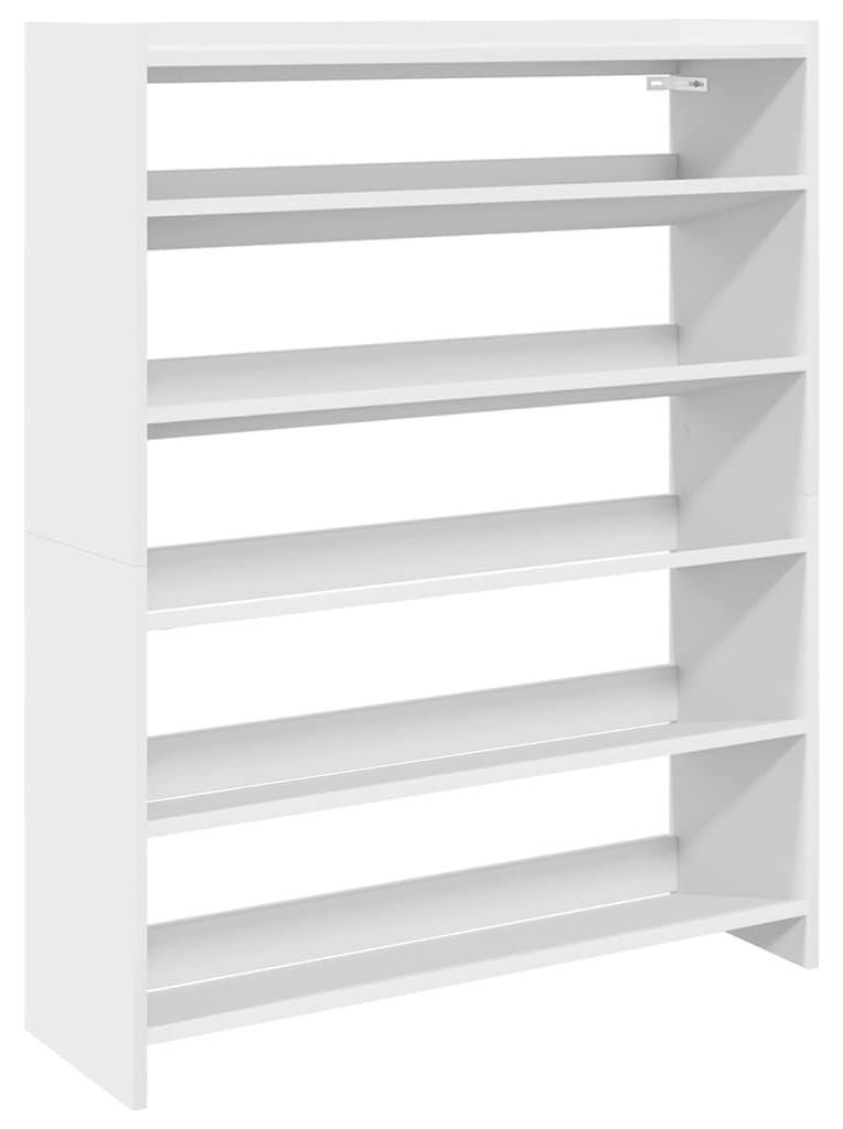 vidaXL Stojak na buty biały 80x25x100 cm materiał Zdjęcie produktu 