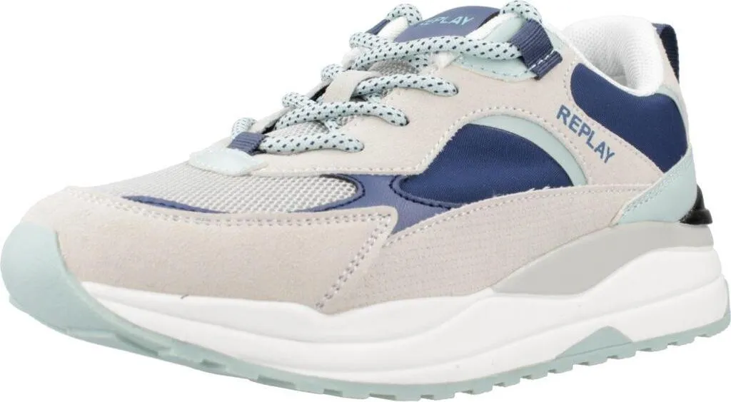 Sneakers Enfant Bleu Merak Jr 9 Replay : Design Respirant et Look Moderne