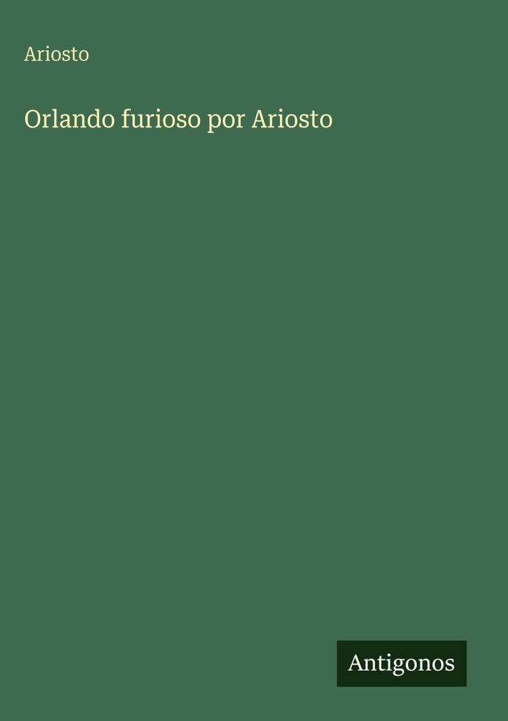 Orlando wütend über Ariosto