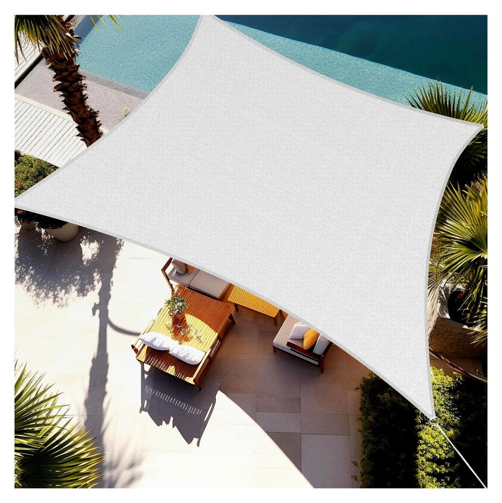 Rechteckiges Sonnensegel, gebogen, 30,5 x 40,6 cm, Sonnenschutz, lichtgrau, durchlässig, für Terrassen, Hinterhöfe, Decks (individuelle Größen...