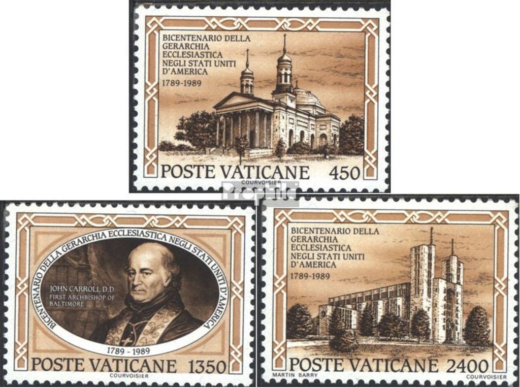Briefmarken Vatikanstadt 1989 Mi 993-995 (kompl.Ausgabe) gestempelt Katholische Di”zese