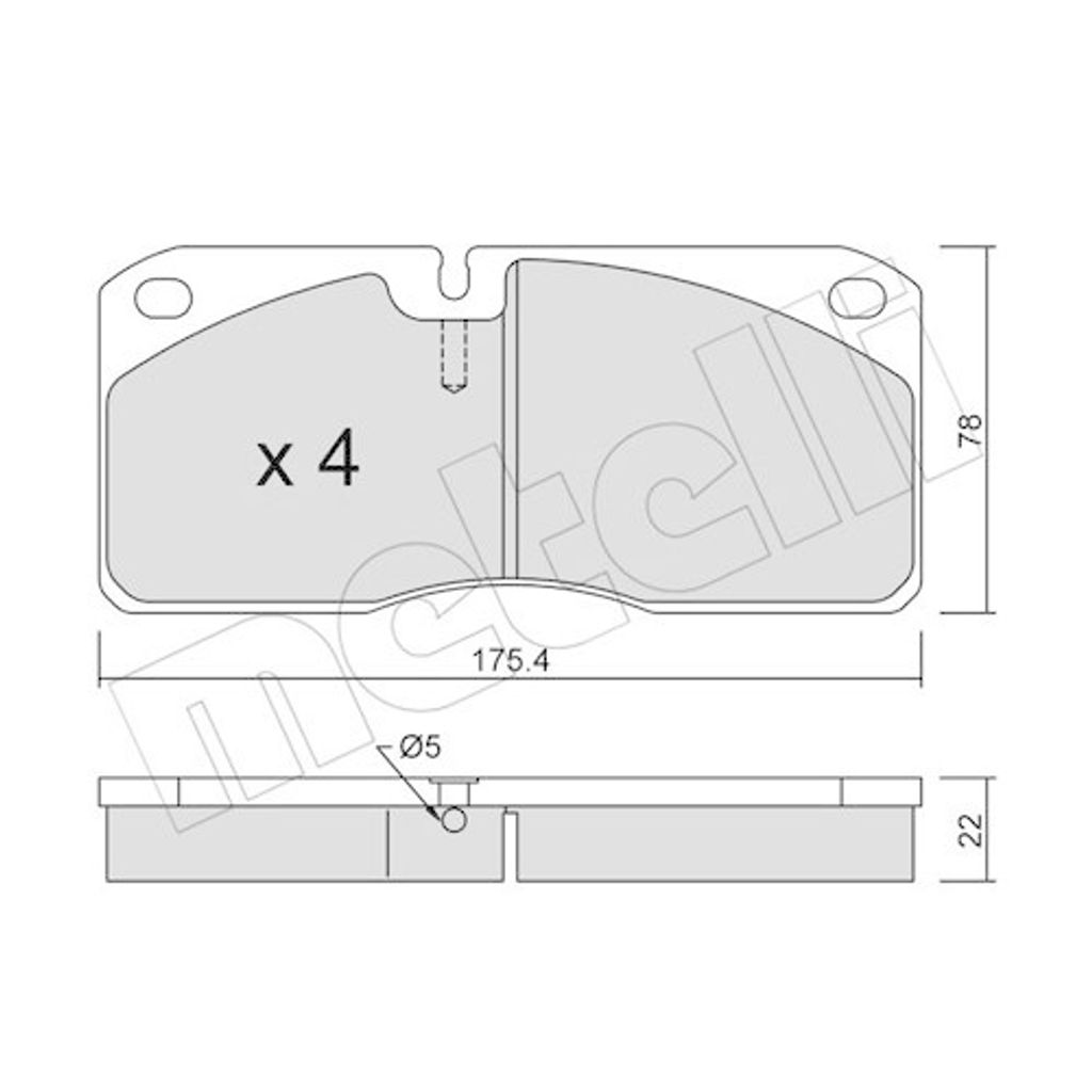 Bremsbelagsatz Scheibenbremse Metelli 22-0269-0 für Iveco Renault Trucks
