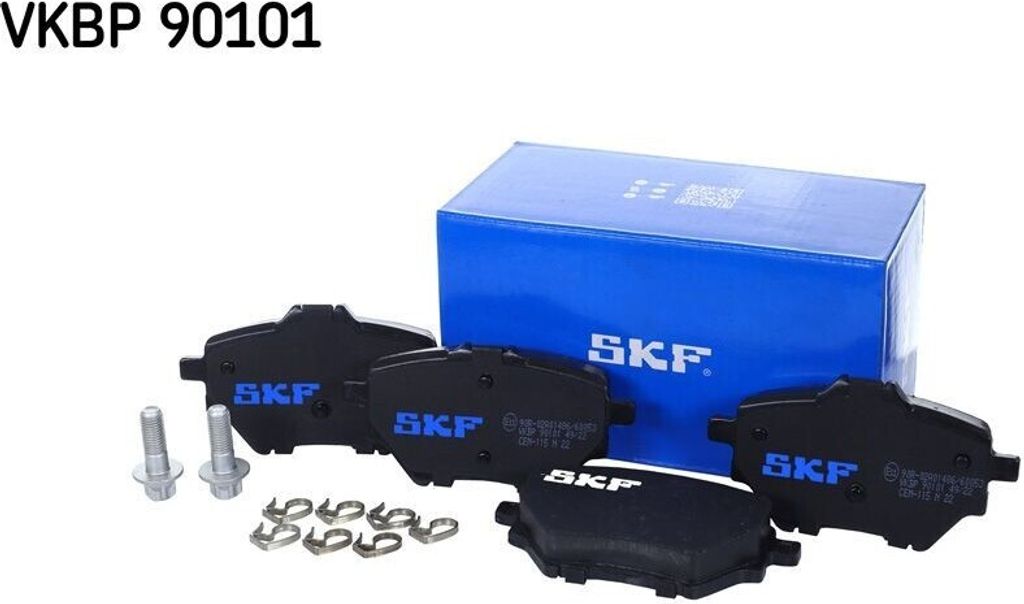 SKF VKBP90101 Bremsbelagsatz, Scheibenbremse OE 95525378 kompatibel mit Berlingo, C4, Combo, Corsa F, Grandland, Mokka, 208, 3008, 308, 508, Partne...