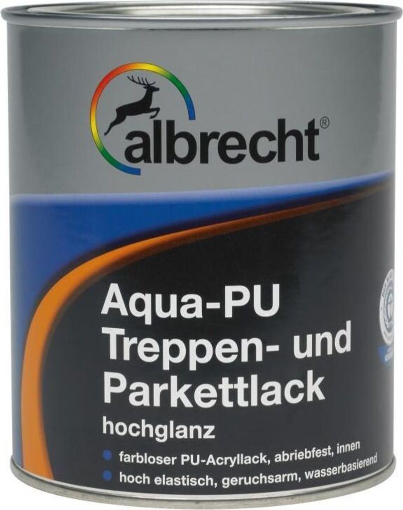Albrecht Aqua PolyurethanTreppen- und Parkettlack 750 ml farblos glänzend