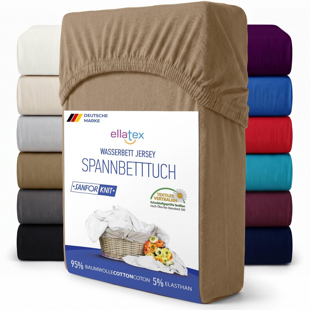 EllaTex Premium Spannbettlaken 200x220–220x240 Produktbild 