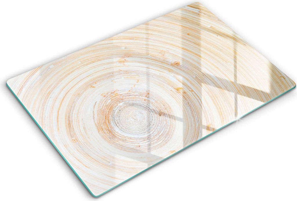 Abdeckung Glas - Küchenabdeckung - 80x52 cm - Abdeckplatte -Holzstruktur