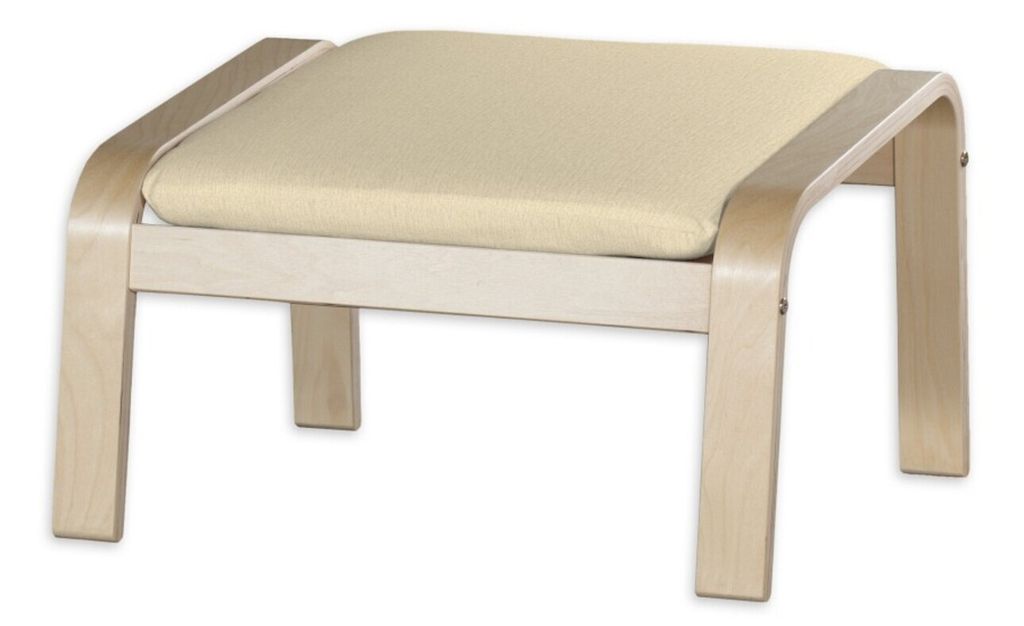 Dekoria Bezug für Poäng Hocker, vanille, Hocker Poäng