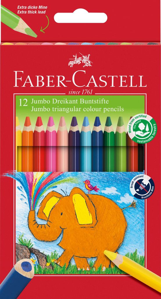 Faber-Castell, matite colorate Jumbo triangolari, Immagine del prodotto 
