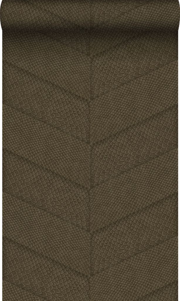 Origin Wallcoverings Tapete Fliesenmuster mit Schlangenhaut-Motiv Braun 53 cm x 10.05 m