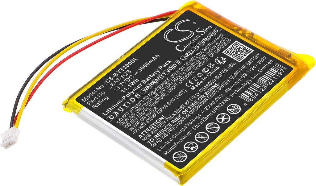 TECHTEK Akku Kompatibel mit [Jeeber] 2K 3MP VB805, Produktbild 