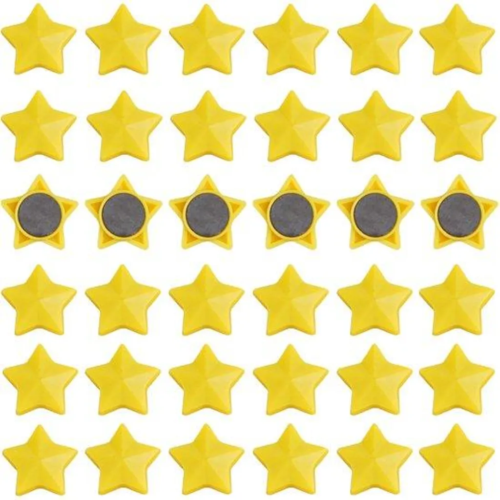 Lot aimants jaunes 30 mm pour organiser votre tableau magnétique