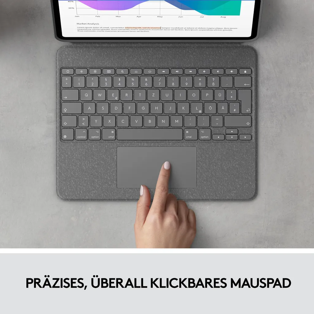 Clavier iPad Pro 12.9 Logitech Combo Touch avec Trackpad Multi-Touch - 10