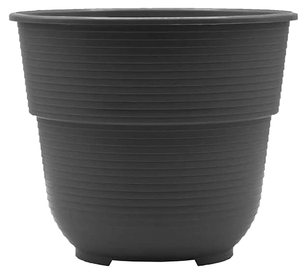 Anzuchthaube mit Blumentopf 16 cm Durchmesser Anthrazit runder Anzuchttopf Anzuchthilfe Mini Gewächshaus Pflanztöpfe für Kräuter und Gemüse Id...