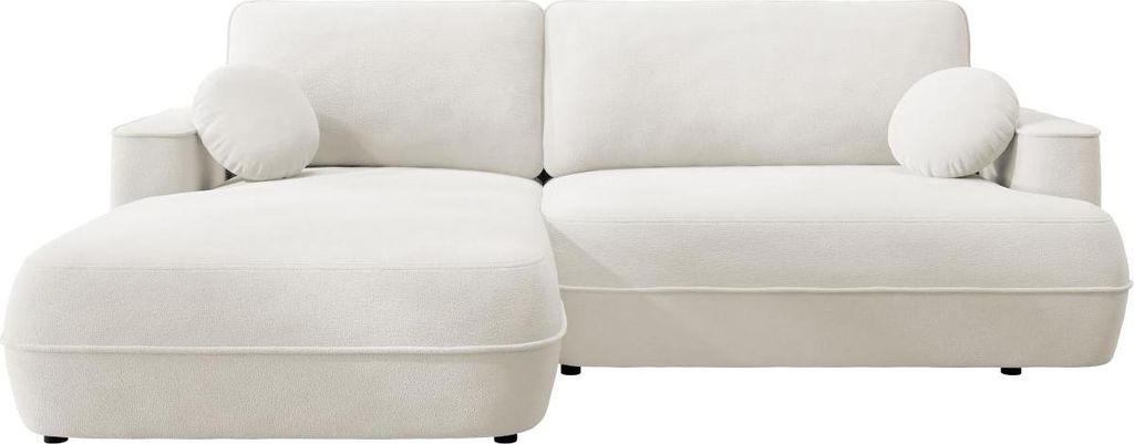 MIRJAN24 Ecksofa Fuego, Wohnzimmmer L-Form mit Schlaffunktion und Bettkasten (Farbe: Velo 621, Seite: Links)