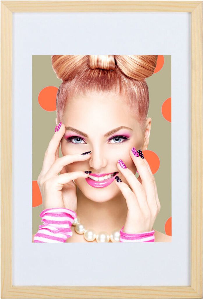 Bilderrahmen Lifestyle Plexi Foto Rahmen Collage Wanddeko Poster S111 - Farbe: Natur | Format: 13x18