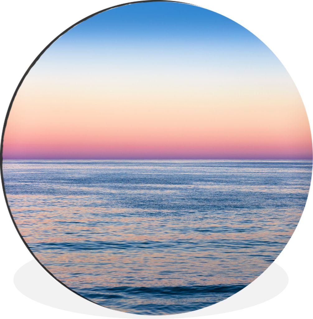 MuchoWow Aluminium Wandkreis Regenbogen - Meer - Ufer Ø 90 cm Wanddeko Modern Wohnzimmer - Mauerkreis - Wandbilder - Runde Bild - Bild aus Alumi...