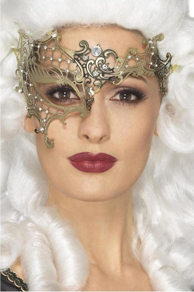 Smiffys - "Deluxe" Filigran-Halbe Augenmaske für Damen, Produktbild 