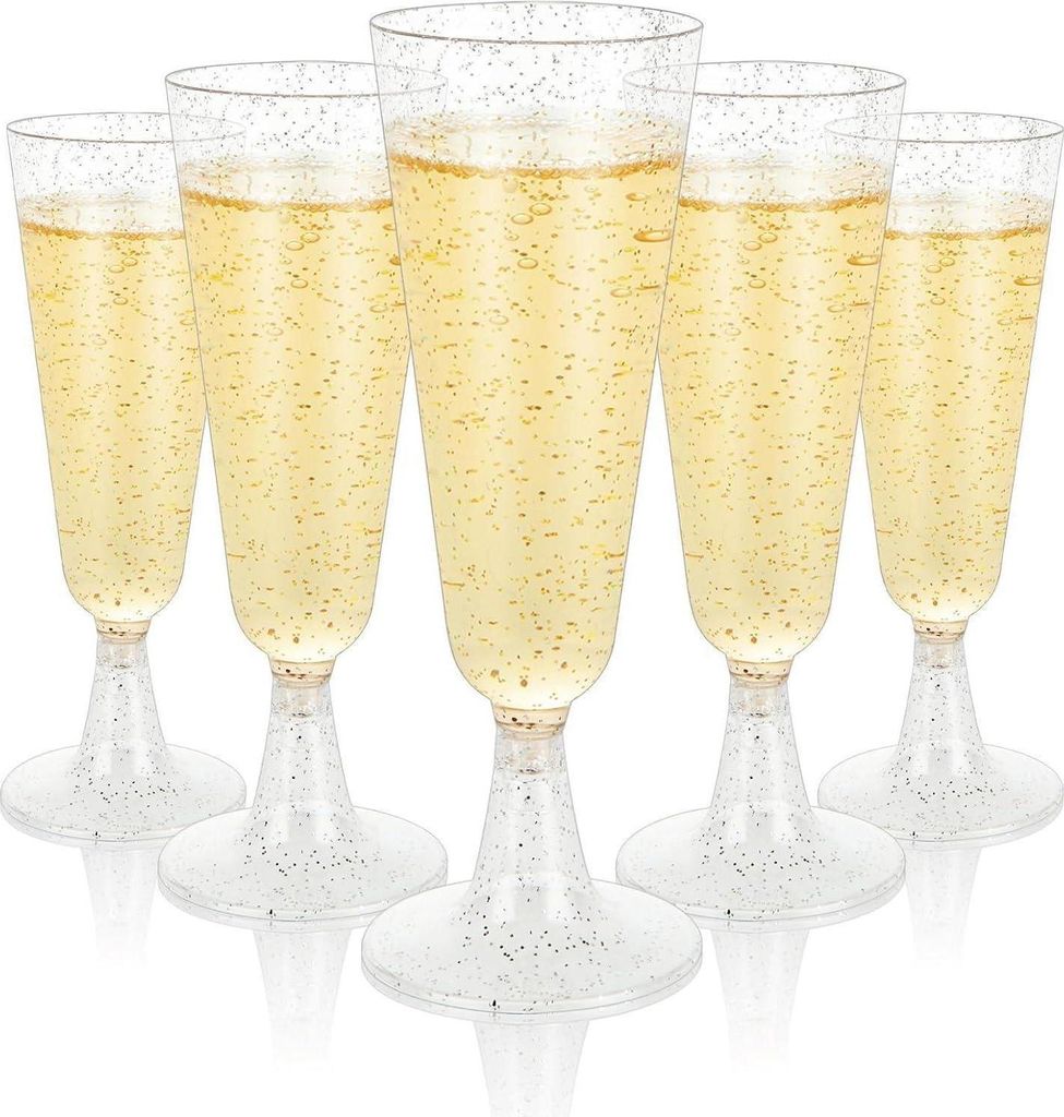 sada 100 plastových sklenic na šampaňské 160 ml průhledných Obrázek produktu 