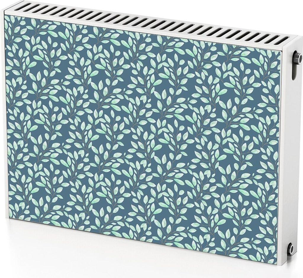 Kleine Blätter – Magnetische Heizkörperabdeckung – 80x60 cm – Magnet Heizkörperabdeckung – 3D Würfel – Heizkörperverkleidung – Mag...