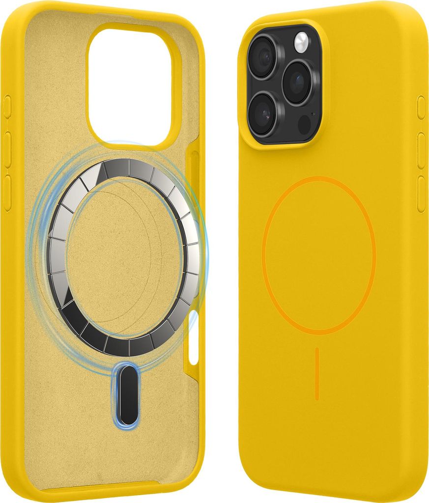 kwmobile Handyhülle für Apple iPhone 16 Pro Max - Hülle für MagSafe - Hülle für iPhone 16 Pro Max Case - Silikon Rückseite magnetisch in Str...
