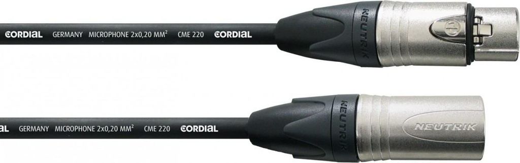 Cordial Mikrofonkabel CXM 10 FM, 10m, XLR Buchse auf XLR Stecker, Original Neutrik Stecker