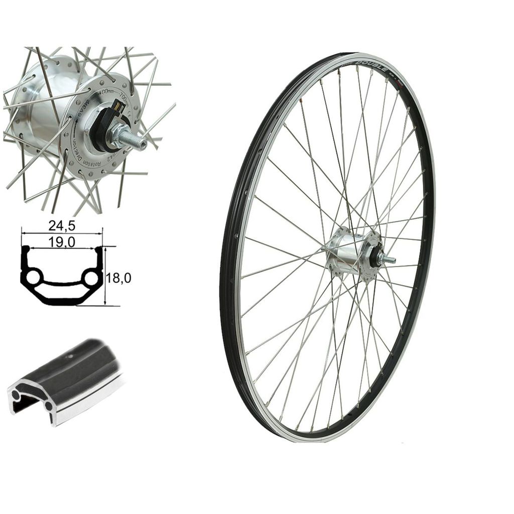 Vorderrad 28" mit Nabendynamo Hohlkammerfelge 28 Zoll für Produktbild 
