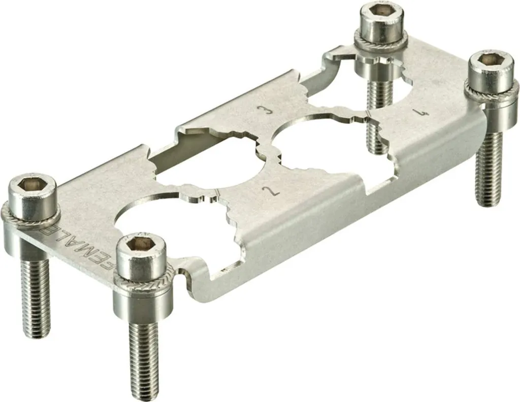 Support de modules HC 250 HARTING Han HPR 16B femelle acier inoxydable