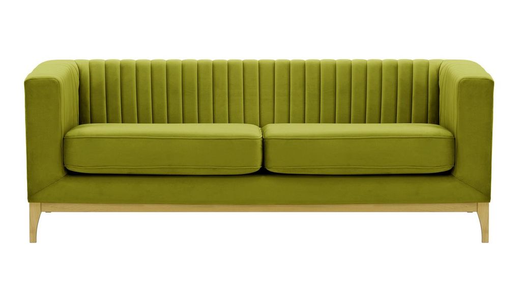 SLF24 - Dreisitzer-Sofa Slender Wood - olivgrün - Velluto 9