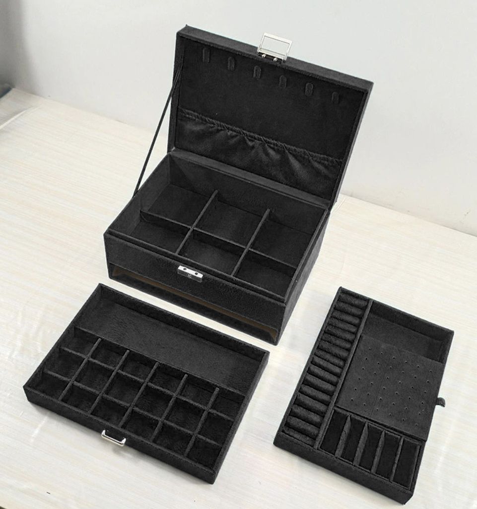 Organizer Per Gioielli Da Parete 48 Tasche - Nero - Porta Orecchini, Collane, Anelli, Orologi