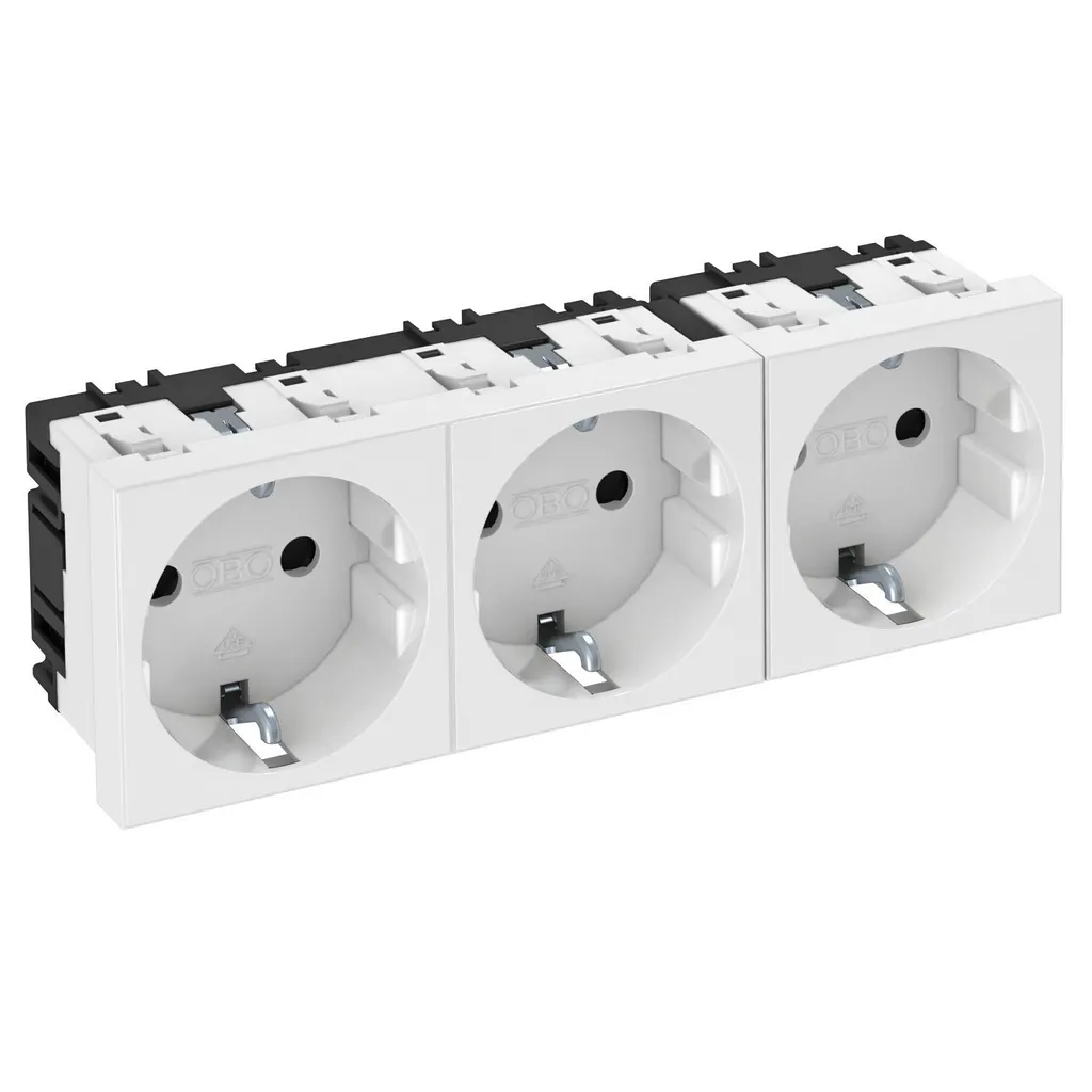 Prise encastrable Obo Bettermann 6120042 évite les surcharges en 16A