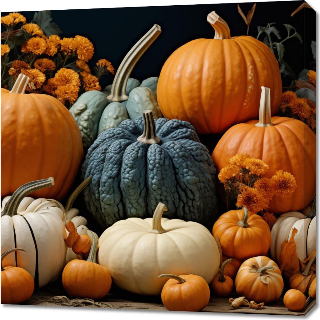 Bild 70x70cm Herbstliche Ernte