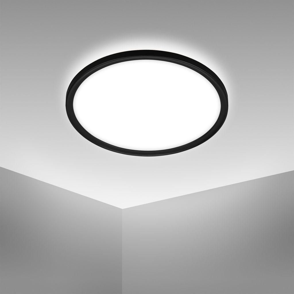 Plafonnier LED ultrafin salle de bain 290mm rond 18W 2400lm Image du produit 