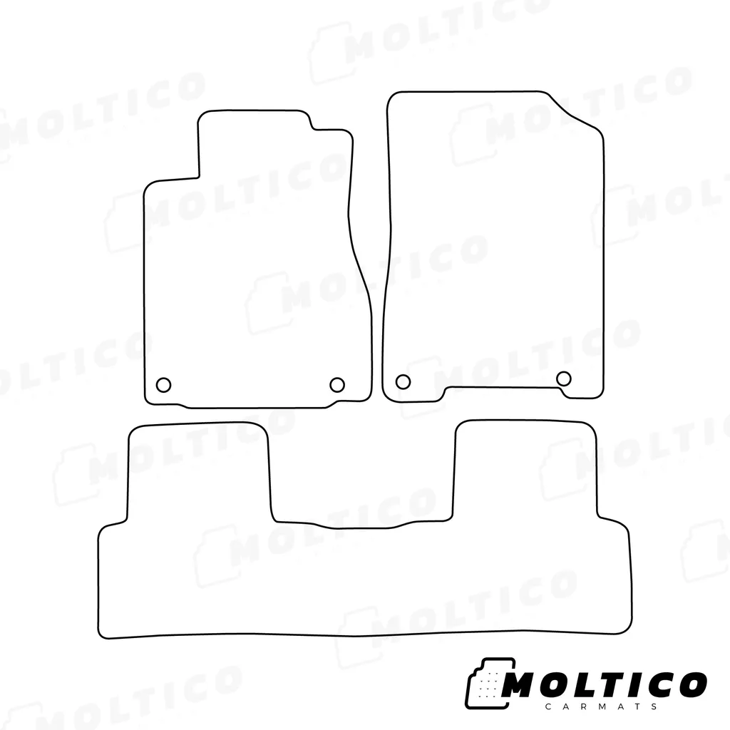 Tappetini Auto In Velluto MOTOS Per Honda CR-V IV (2012-2018) – Colore Rosso E Bianco, Antiscivolo, Spessore 10 Mm, Set Premium - 3