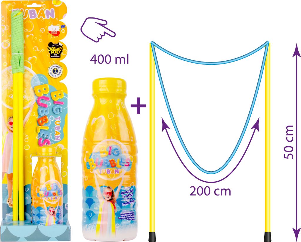 TUBAN provázek na obří mýdlové bubliny mýdlové bubliny + Obrázek produktu 