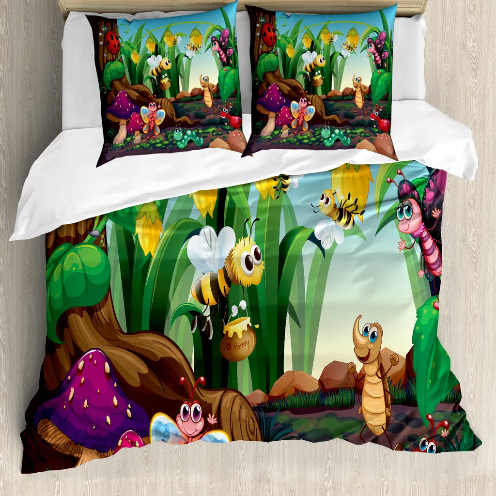 Set Copripiumino Exotic ABAKUHAUS 155x220 | Design Natura Multicolore