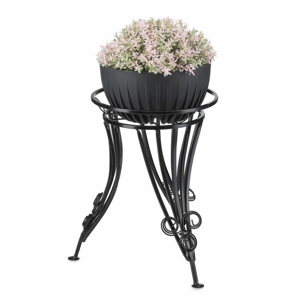 Dastal Blumenhocker 43x47 cm schwarz Metall modern Deko