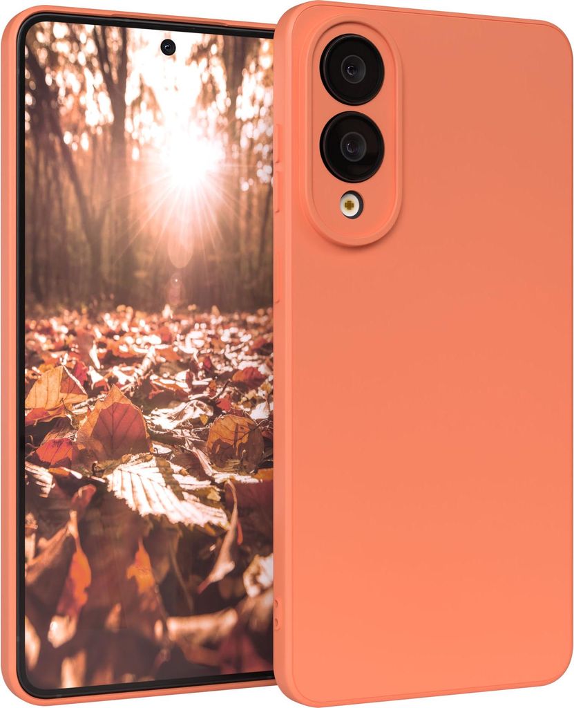 EAZY CASE - TPU Hülle für Samsung Galaxy S25 Edge, TPU Case stoßfeste Handyhülle, weiches Cover mit Kameraschutz, Silikonhülle in Orange