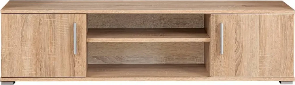 Meuble TV avec LED Chêne Sonoma - Rangement Multimédia Design et Robuste
