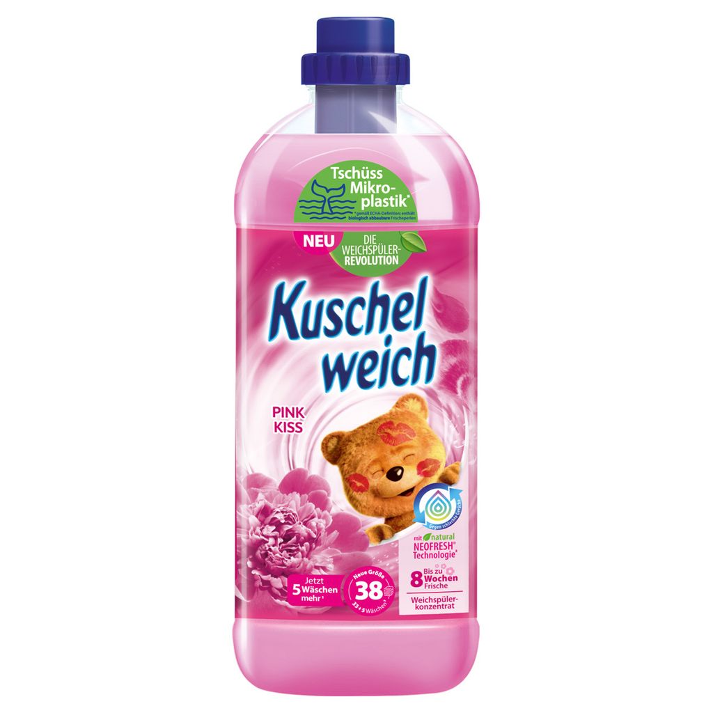 Kuschelweich Weichspüler Pink Kiss ergibt 38 Waschladungen Produktbild 