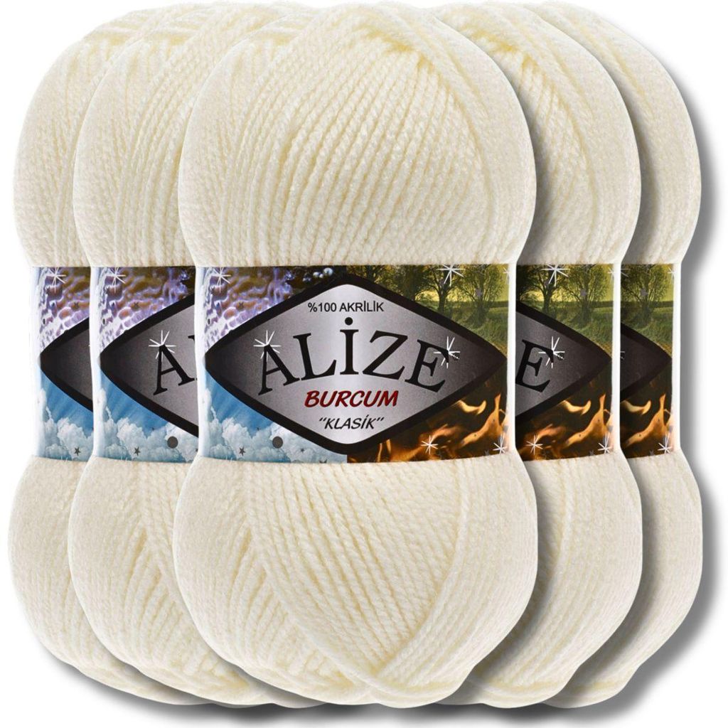 Alize 5x 100g Burcum Klasik, priadza, univerzálna, vhodná Obrázok produktu 