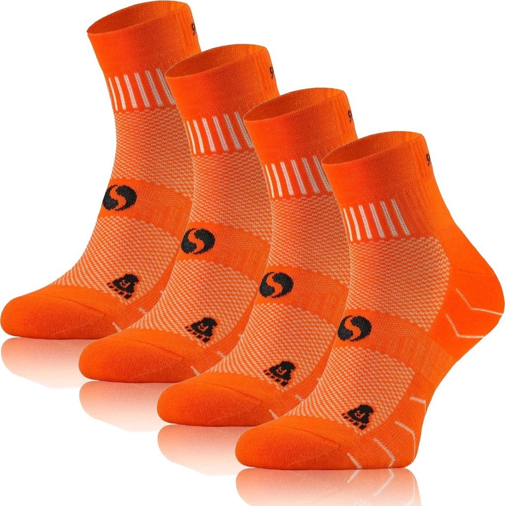SESTIMI Sportsocken AMZ – 4er Pack | Frottee, 88% Baumwolle | Atmungsaktiv, elastisch & langlebig | Laufen, Training, Alltag | 35-46 | EU