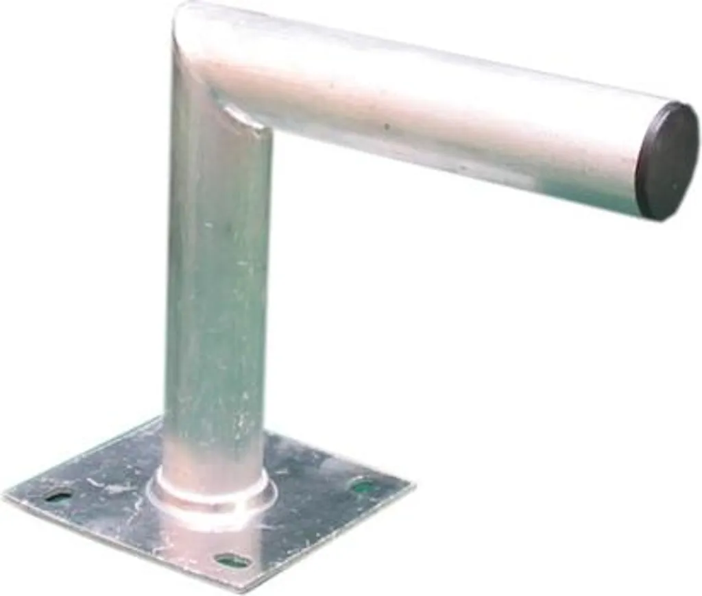 Support mural antenne parabolique en aluminium coudé 48mm 35cm