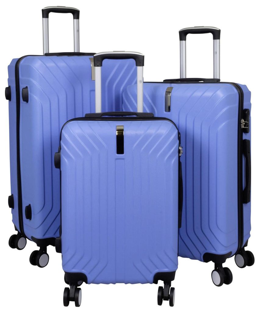 ABS Hartschalen Trolleyset 3tlg. Palma Hellblau - Gr. M, L und XL