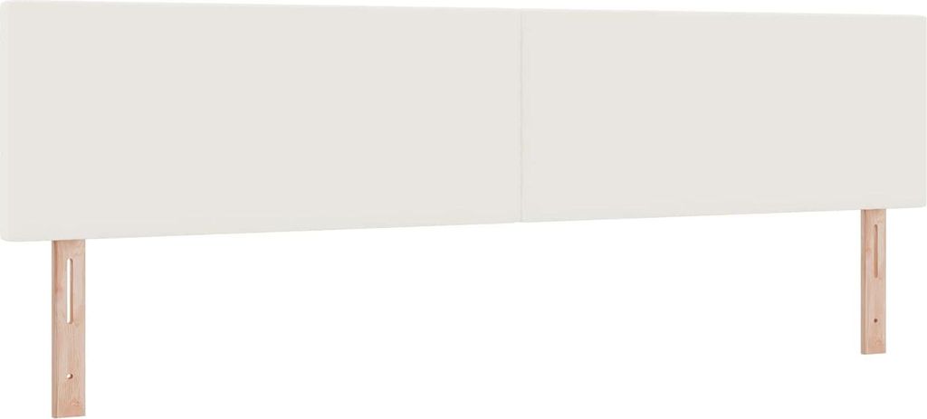 vidaXL LED Kopfteil mit LED-Lichtleisten Creme 200 cm Cordstoff