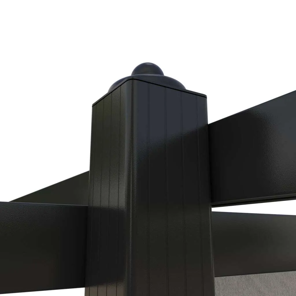 Pavillon Toit Extensible 3x3 m Crème, Tonnelle Acier Stable - 9
